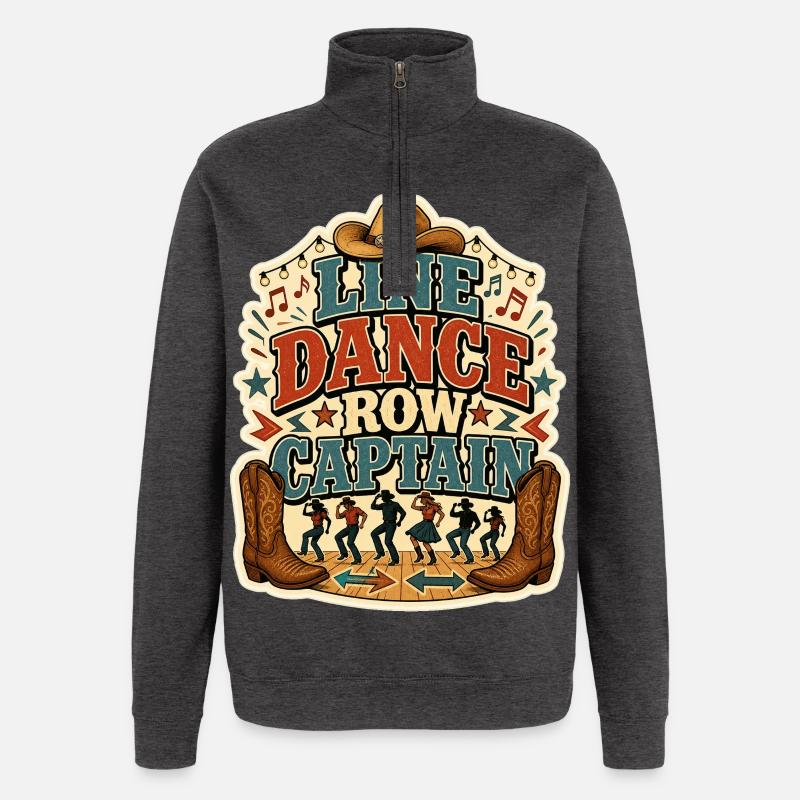 LINE DANCE ROW CAPTAIN - Quarter-Zip-Sweatshirt - Anthrazit