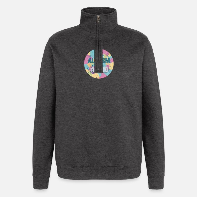 I Have Autism And ADHD - Quarter-Zip Sweatshirt - charcoal grey