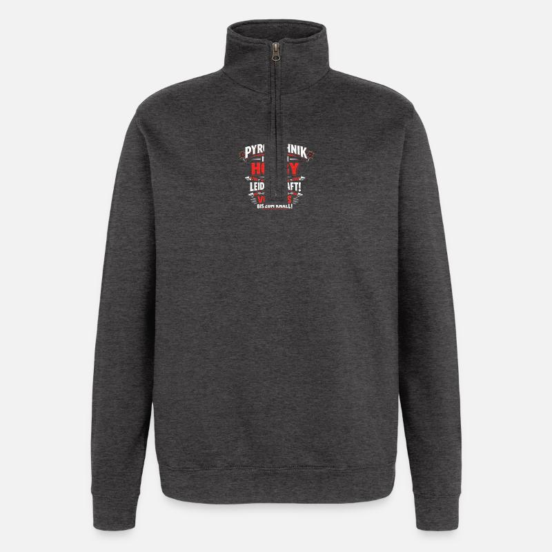 Pyrotechnik Leidenschaft Shirt - Quarter-Zip-Sweatshirt - Anthrazit