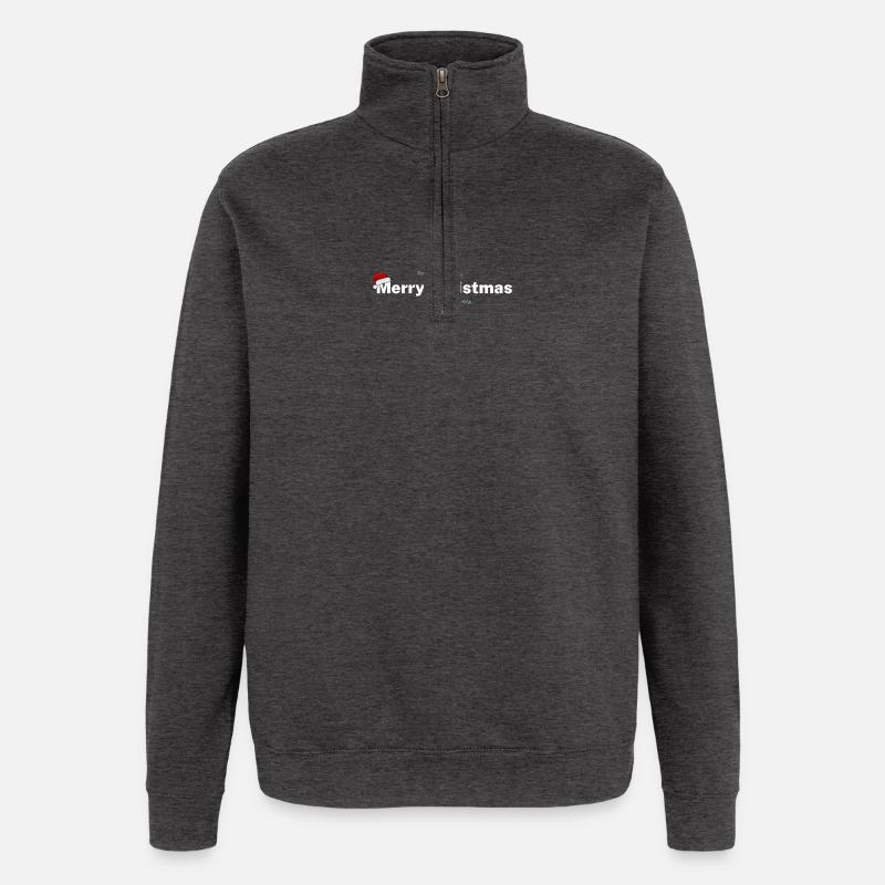 Joyeux Noël – Design festif - Sweat à zip 1/4 - charbon