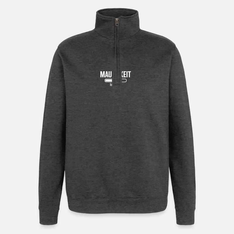 Mauligkeit – Loading… - Quarter-Zip-Sweatshirt - Anthrazit