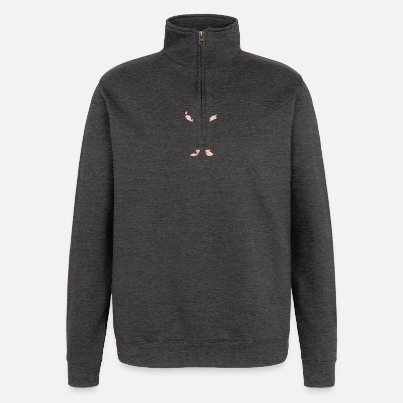 Verseau - Sweat à zip 1/4 - charbon