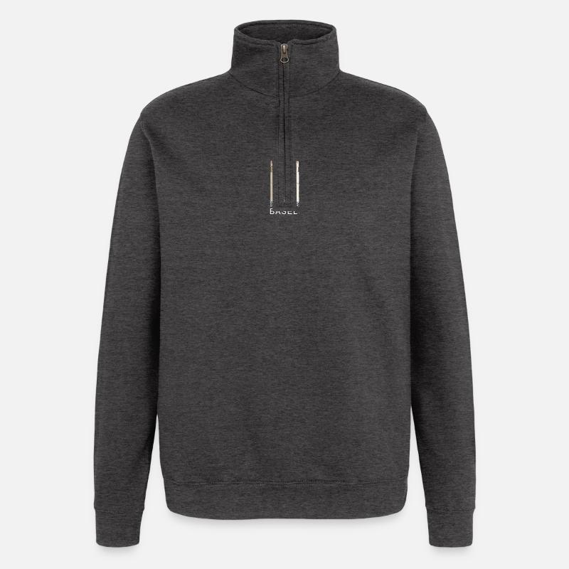Basel, Spalentor, Schweiz - Quarter-Zip-Sweatshirt - Anthrazit