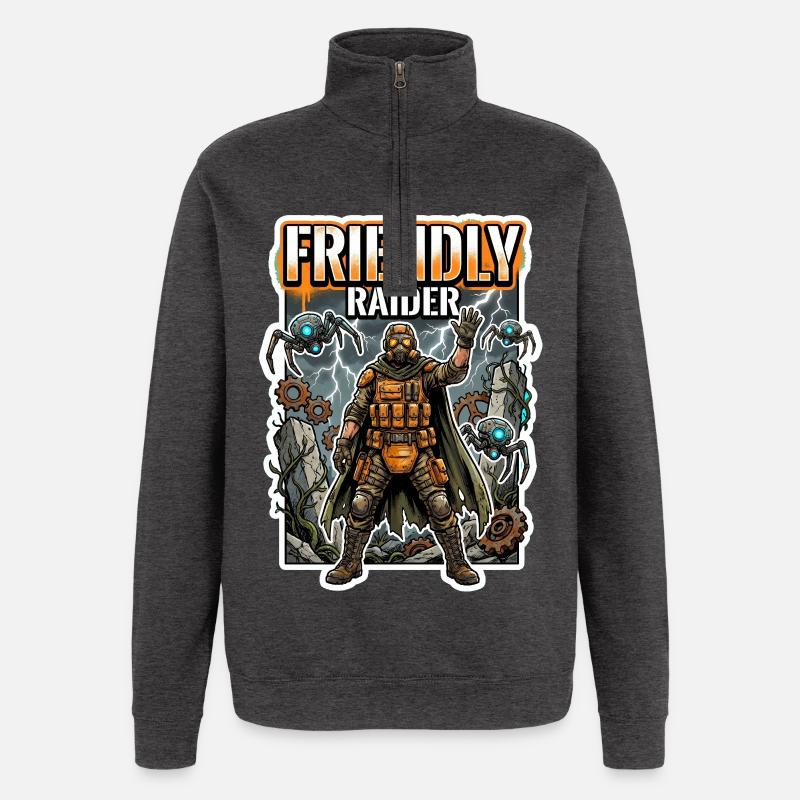 Friendly Raider  - Quarter-Zip-Sweatshirt - Anthrazit