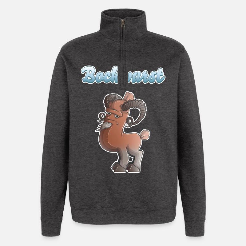 Bockwurst - Quarter-Zip Sweatshirt - charcoal grey