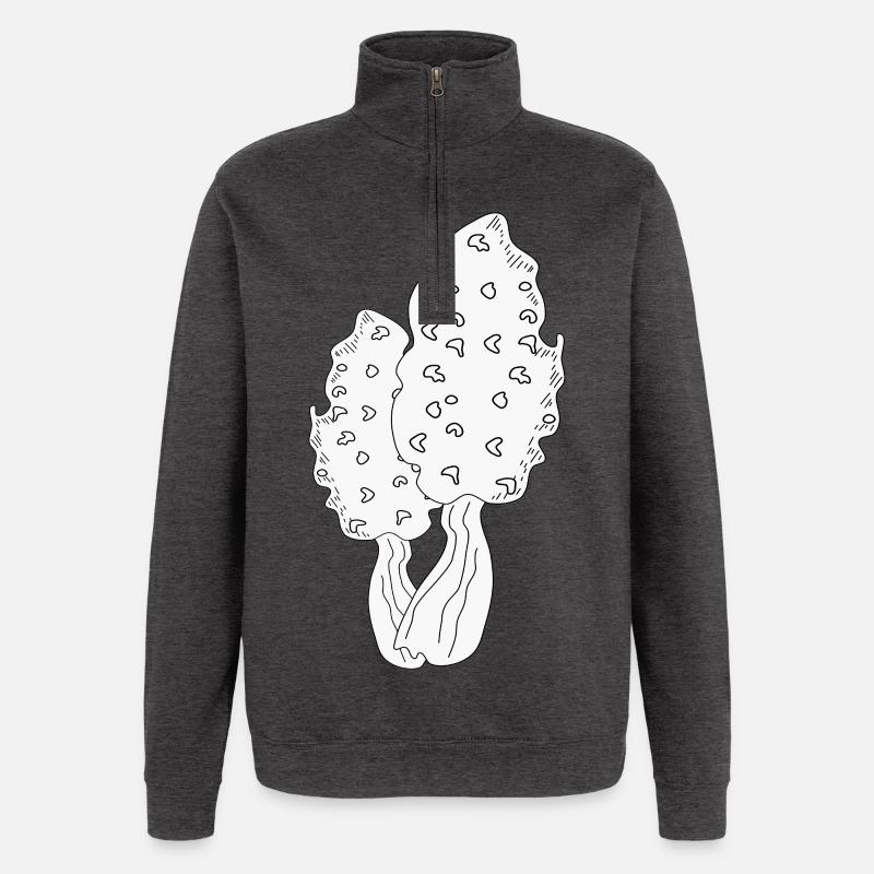 MORCHELN PILZE - Quarter-Zip-Sweatshirt - Anthrazit
