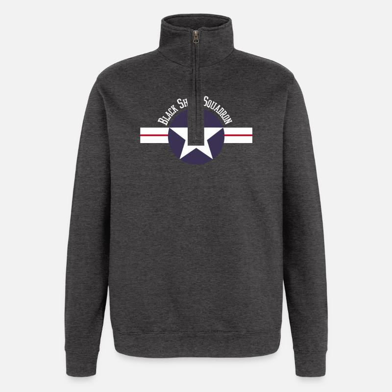 WMF 214 squadron - Quarter-Zip Sweatshirt - charcoal grey