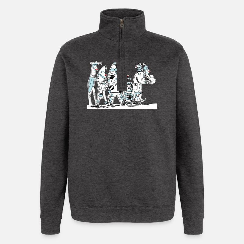 Rheinischer Karneval - Quarter-Zip-Sweatshirt - Anthrazit