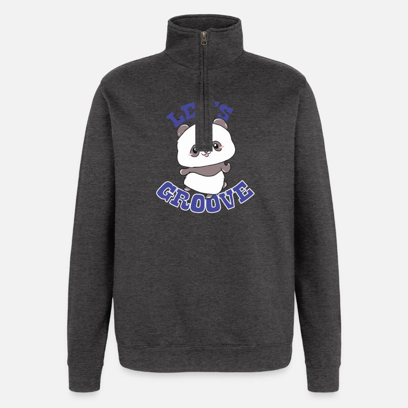 Panda - Lass Grooven - Quarter-Zip-Sweatshirt - Anthrazit