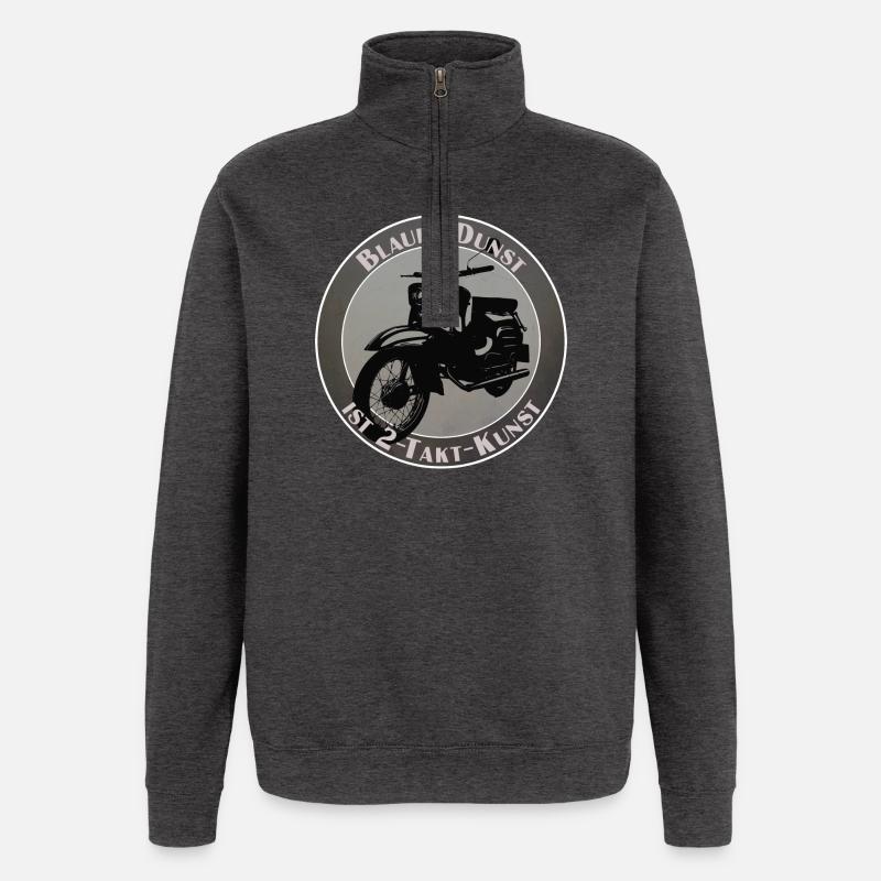 Blauer Dunst ist 2-Takt-Kunst - Quarter-Zip-Sweatshirt - Anthrazit
