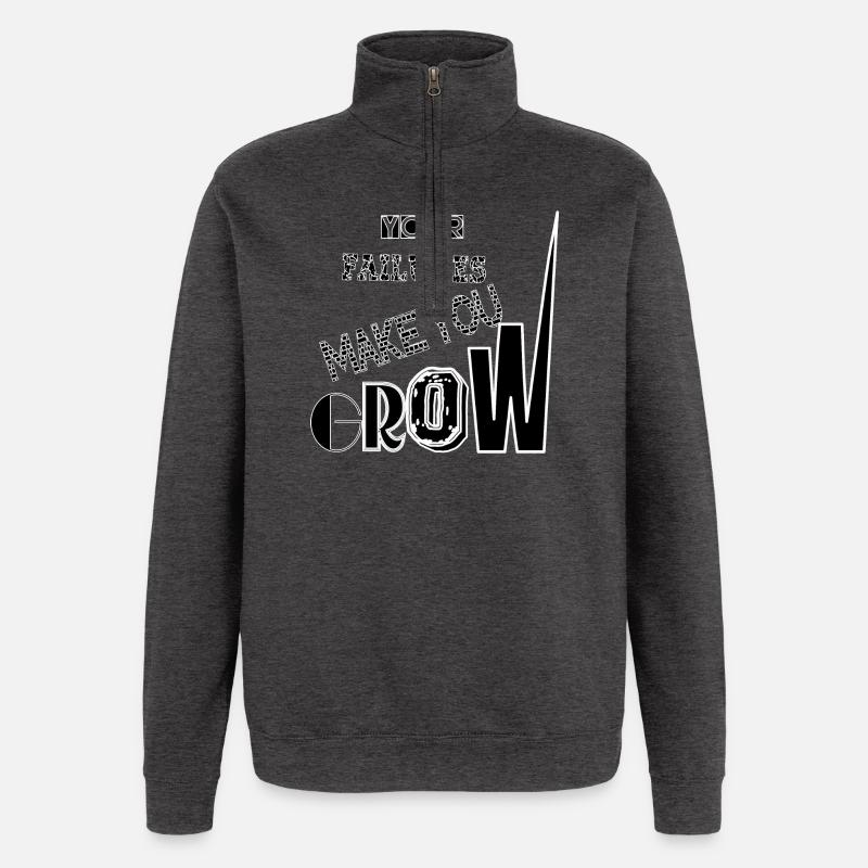 YOUR FAILURES - Quarter-Zip Sweatshirt - charcoal grey