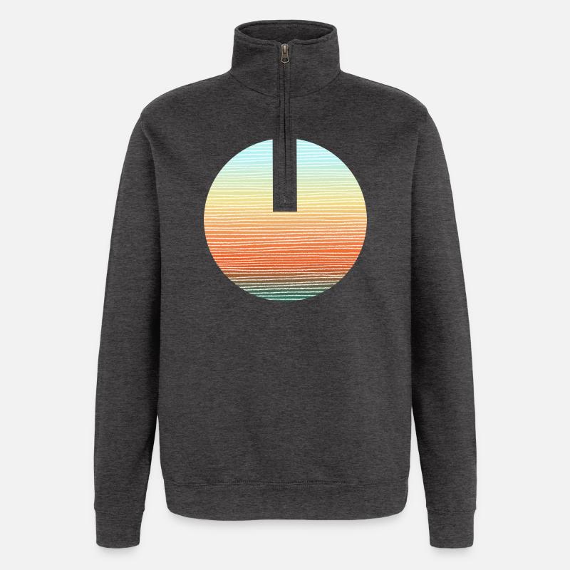 couleurs d’aventure - Sweat à zip 1/4 - charbon
