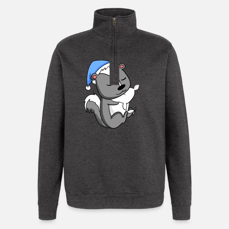 Mouffette - Sweat à zip 1/4 - charbon