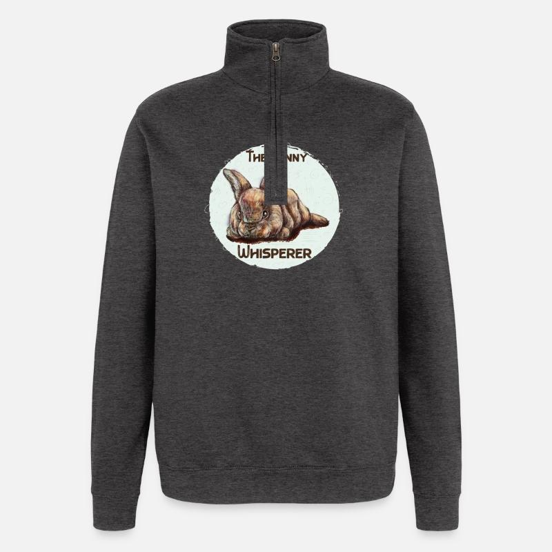 Hasenflüsterer - Quarter-Zip-Sweatshirt - Anthrazit