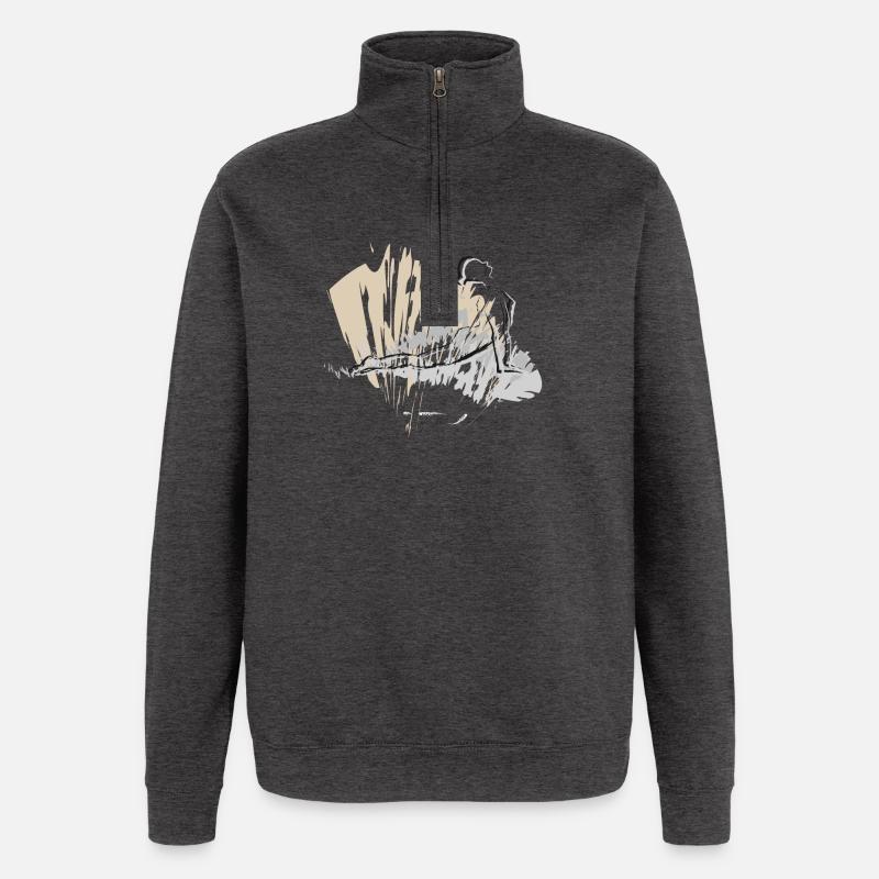 Der perfekte Yoga-Style 2025 - Quarter-Zip-Sweatshirt - Anthrazit