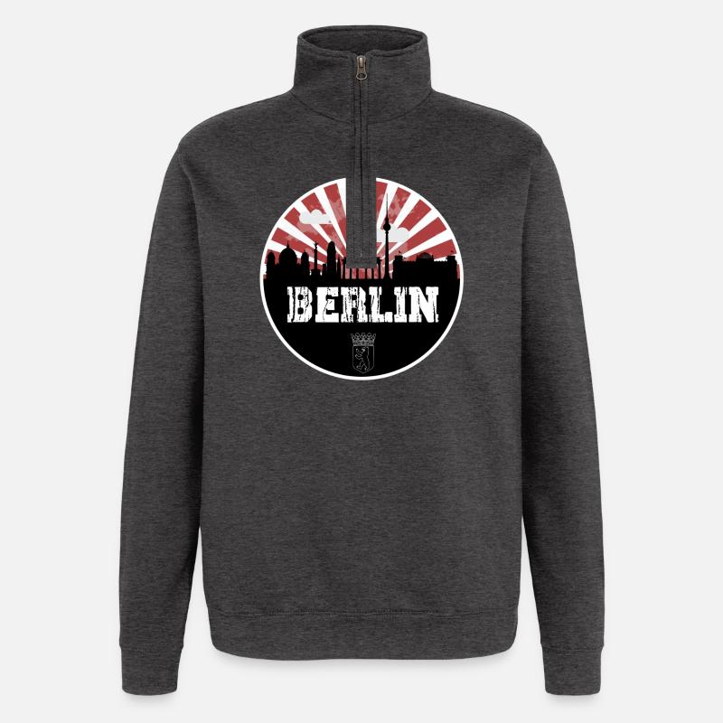 Match à domicile Berlin Skyline - Sweat à zip 1/4 - charbon