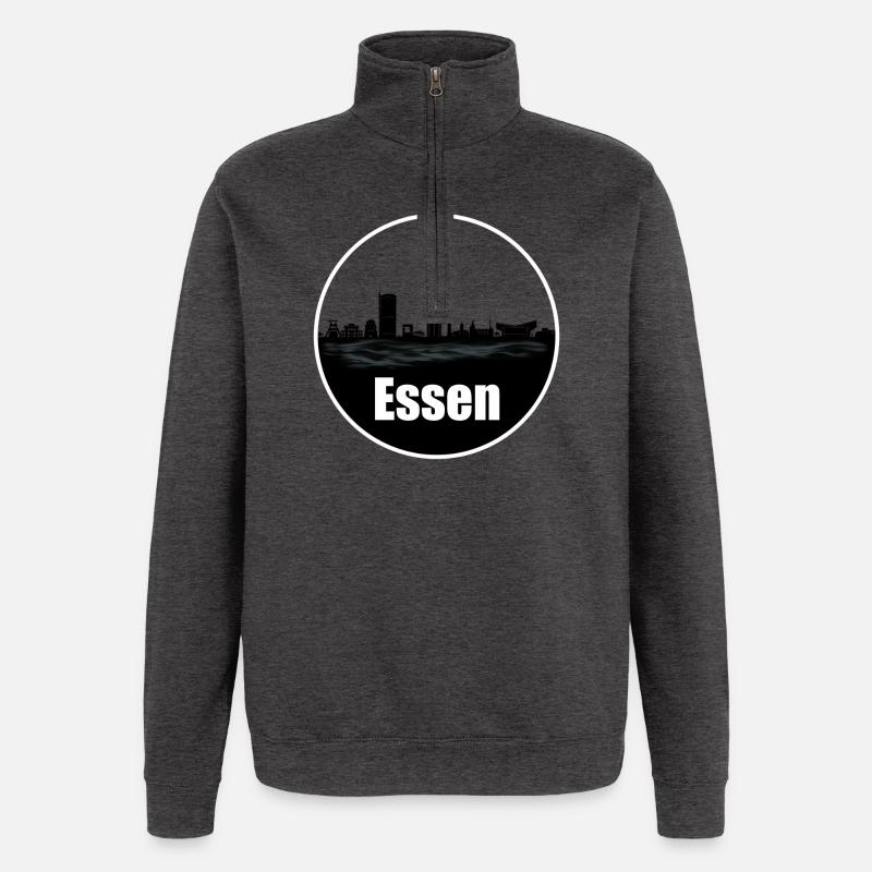 Essen Transparenz Skyline - Quarter-Zip-Sweatshirt - Anthrazit
