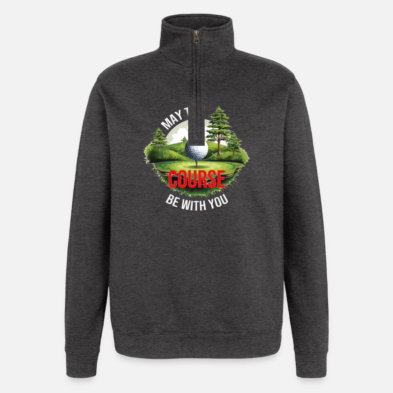 May the Course be with you - Quarter-Zip-Sweatshirt - Anthrazit