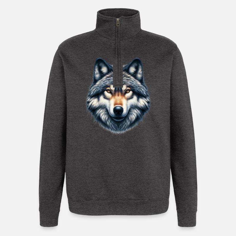 Wolf - Quarter-Zip-Sweatshirt - Anthrazit