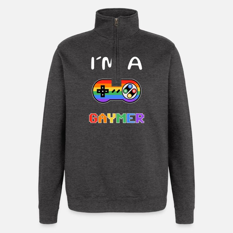 Pride-Gaming Controller Motiv - Quarter-Zip-Sweatshirt - Anthrazit
