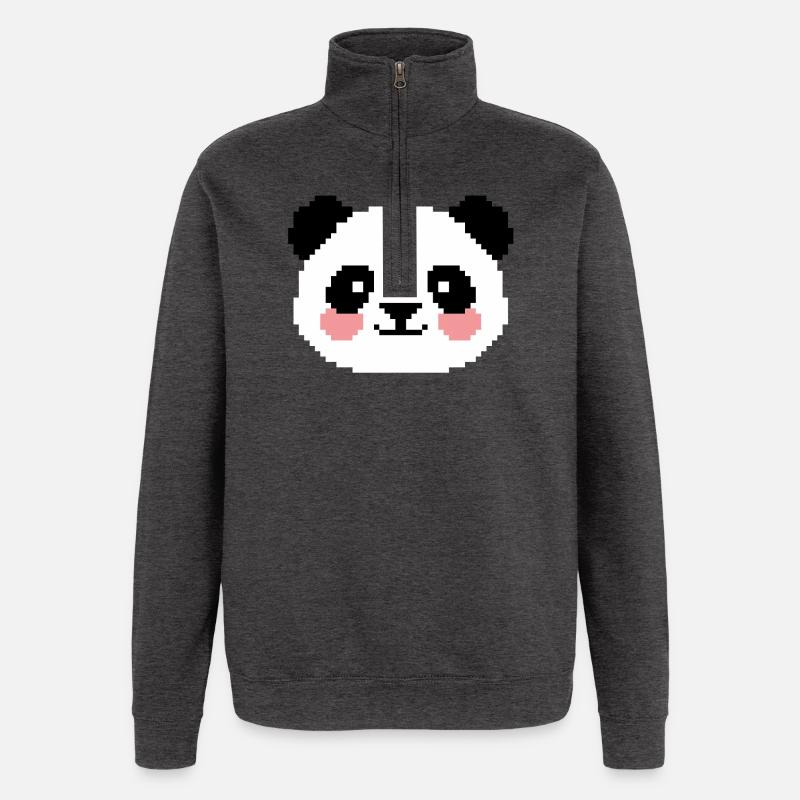 8bit Panda - Quarter-Zip-Sweatshirt - Anthrazit