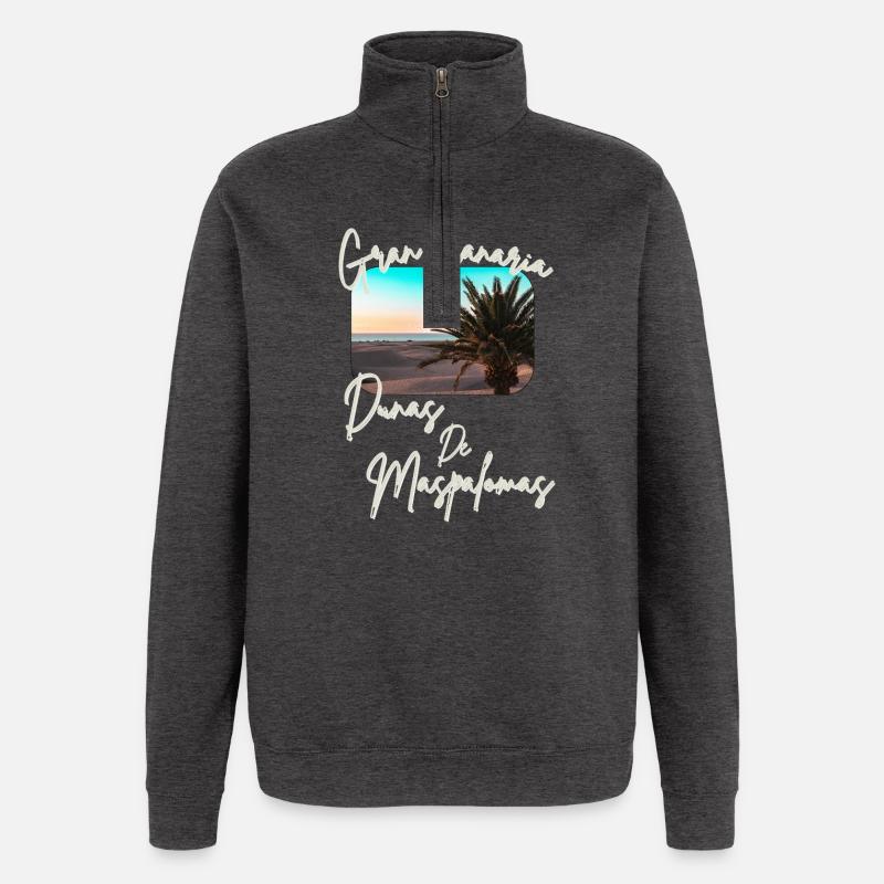 Dunas de Maspalomas – Gran Canaria’s - Quarter-Zip-Sweatshirt - Anthrazit
