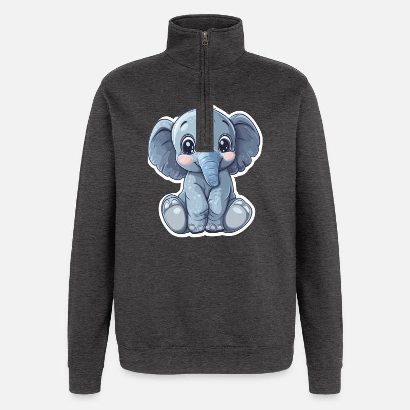 Elefant - Quarter-Zip-Sweatshirt - Anthrazit