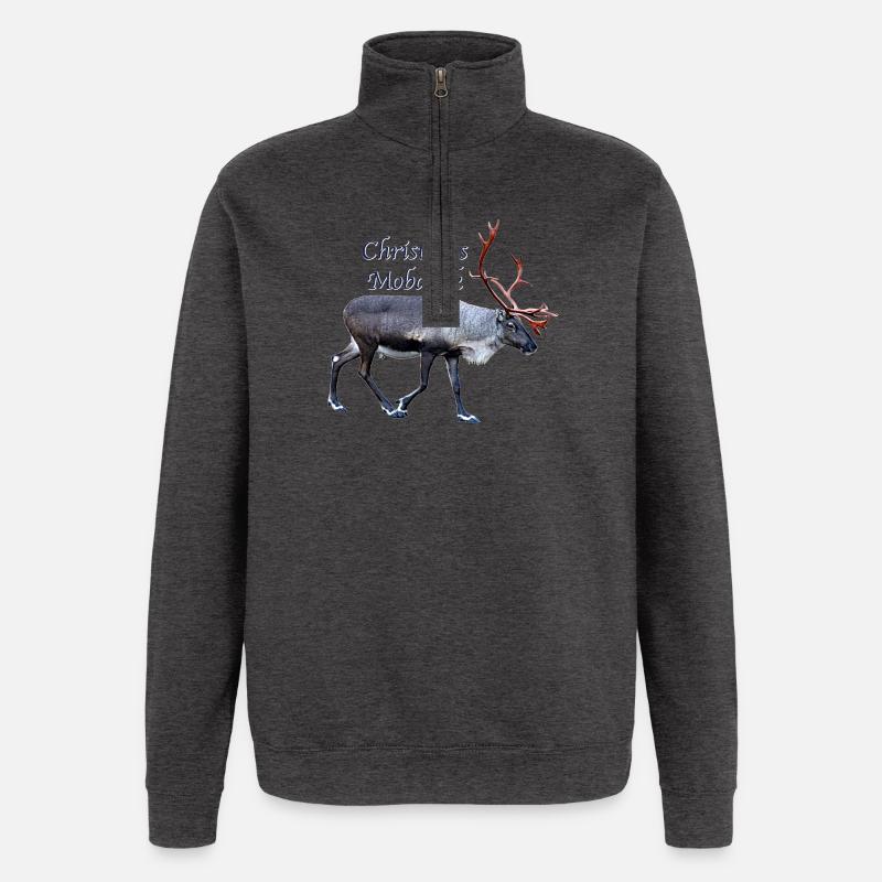 Weihnachten Mobarak - Quarter-Zip-Sweatshirt - Anthrazit