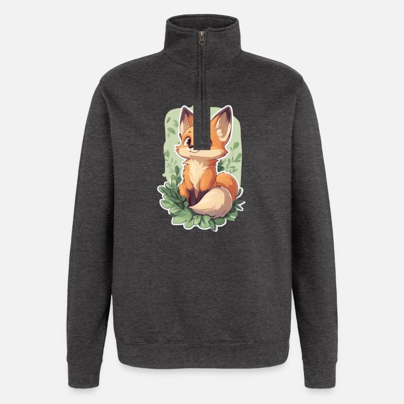Fuchs - Quarter-Zip-Sweatshirt - Anthrazit