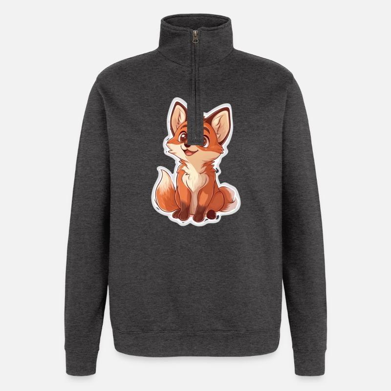 Fuchs - Quarter-Zip-Sweatshirt - Anthrazit