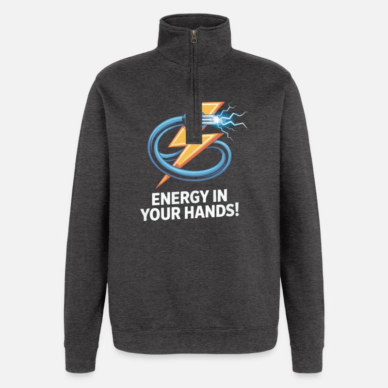 Conception de l'éclairage électrique - Sweat à zip 1/4 - charbon