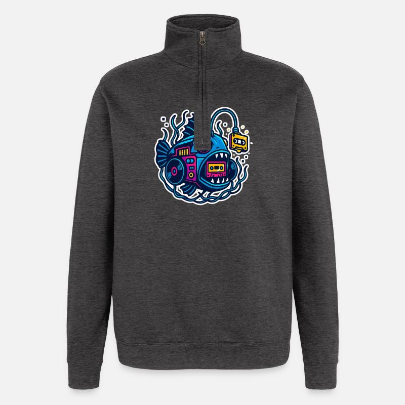 Mixtape-Anglerfisch - Quarter-Zip-Sweatshirt - Anthrazit