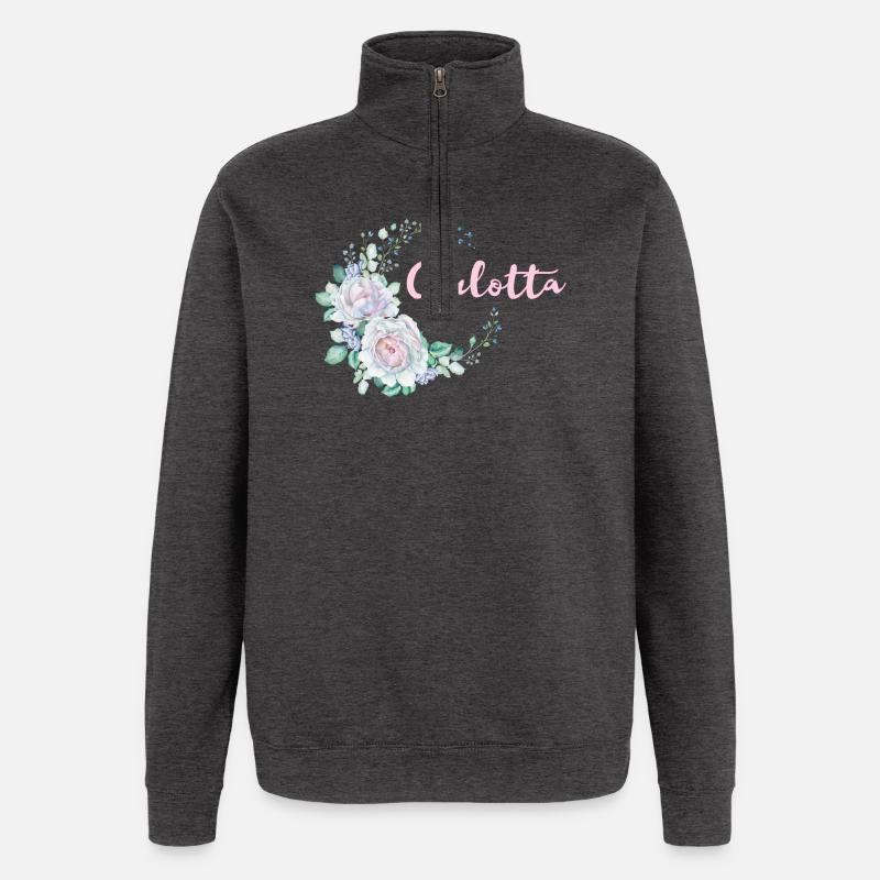 For Carlotta - Quarter-Zip Sweatshirt - charcoal grey
