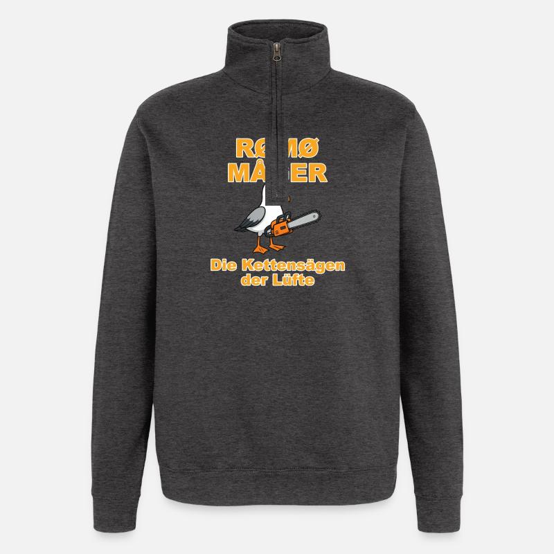 Rømø Måger, la variante danoise - Sweat à zip 1/4 - charbon