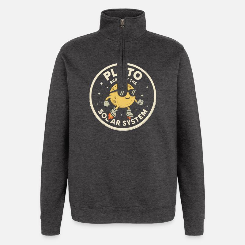 Pluto Rebell des Sonnensystems - Quarter-Zip-Sweatshirt - Anthrazit
