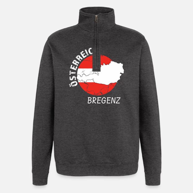 Bregenz - Quarter-Zip Sweatshirt - charcoal grey
