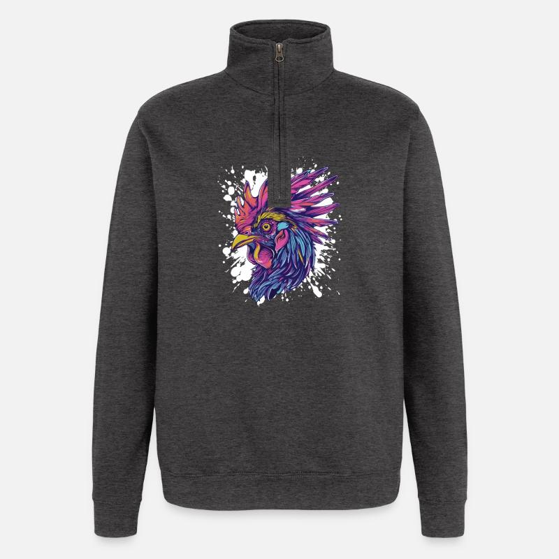 Hahn Splatter Tier - Quarter-Zip-Sweatshirt - Anthrazit