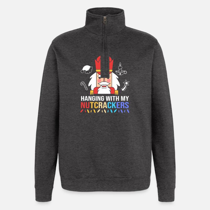 Nussknacker Weihnachten - Quarter-Zip-Sweatshirt - Anthrazit