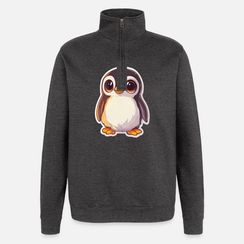 Pinguin - Quarter-Zip-Sweatshirt - Anthrazit