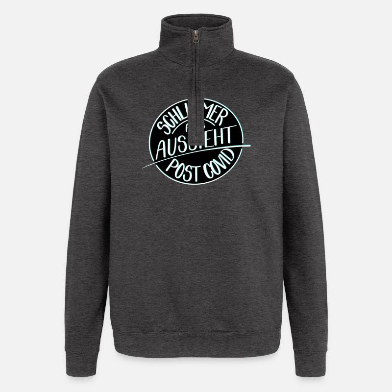 Schlimmer als es aussieht, Post Covid - Quarter-Zip-Sweatshirt - Anthrazit