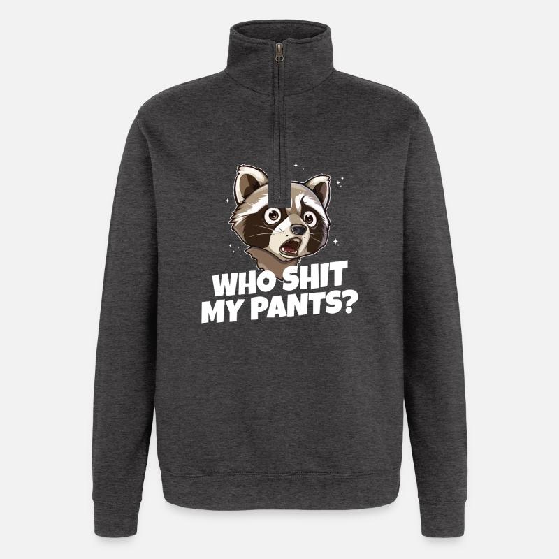 raton laveur qui m’a merdé ? - Sweat à zip 1/4 - charbon