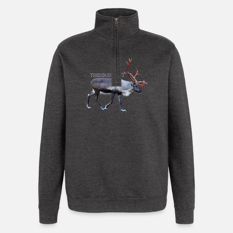 DREI-LÄNDER-ROSETTE - Quarter-Zip-Sweatshirt - Anthrazit