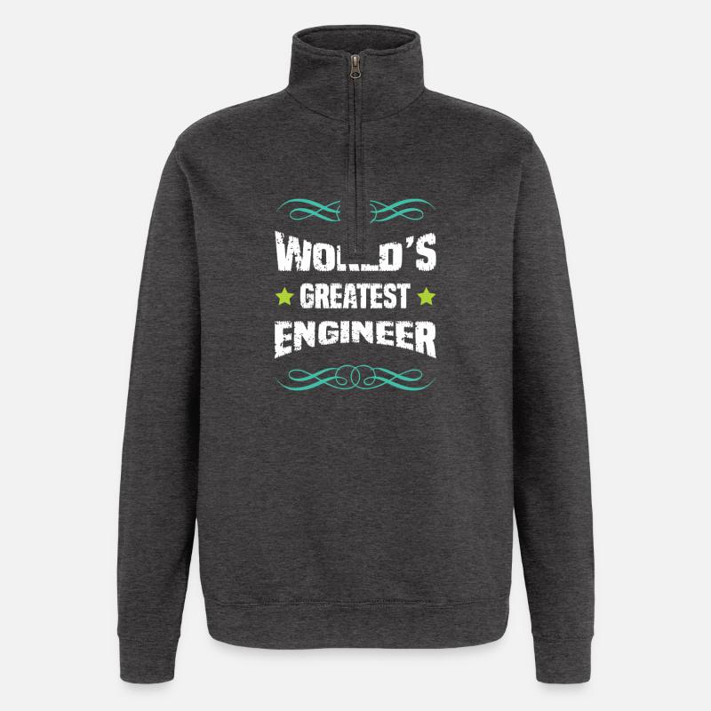 World's Greatest Engineer - Quarter-Zip Sweatshirt - charcoal grey
