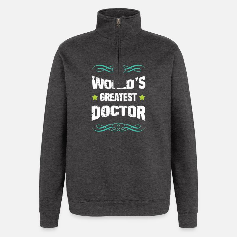 Weltbester Doktor TShirt Design - Quarter-Zip-Sweatshirt - Anthrazit