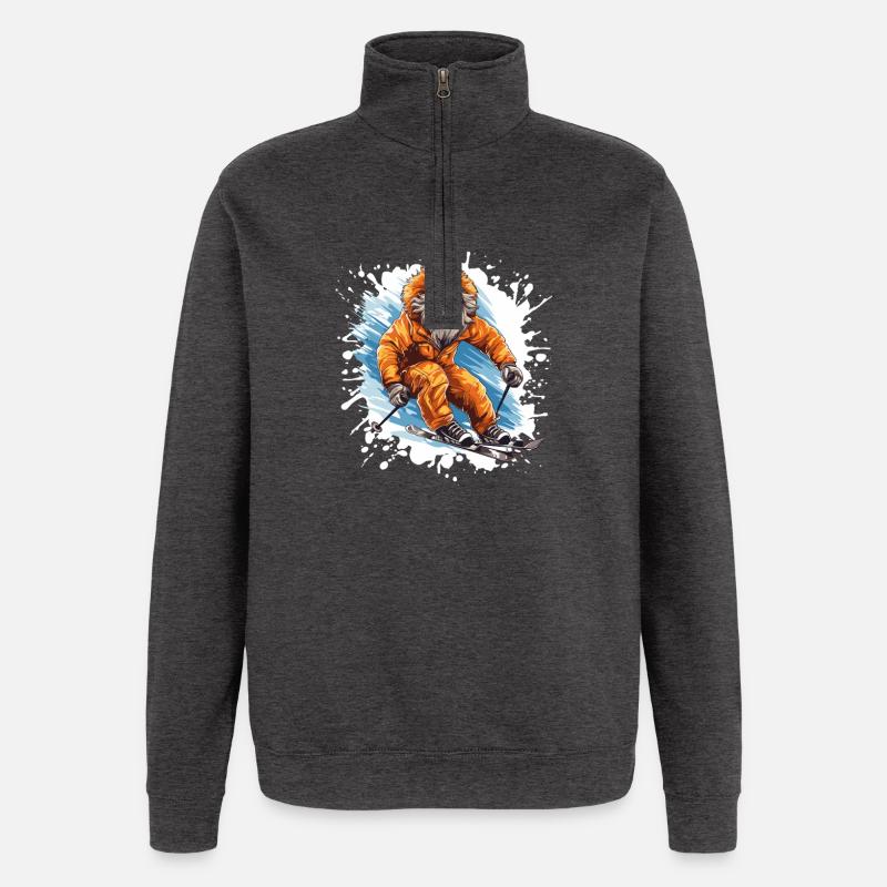 Löwe Ski Skiing - Sweat à zip 1/4 - charbon