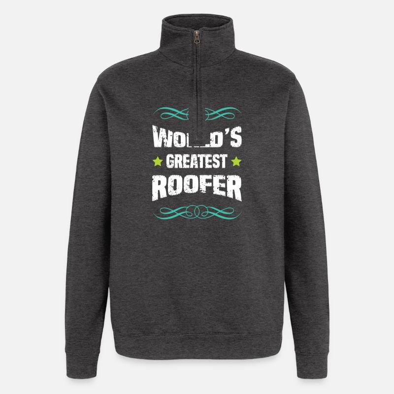 Weltbester Dachdecker - Quarter-Zip-Sweatshirt - Anthrazit
