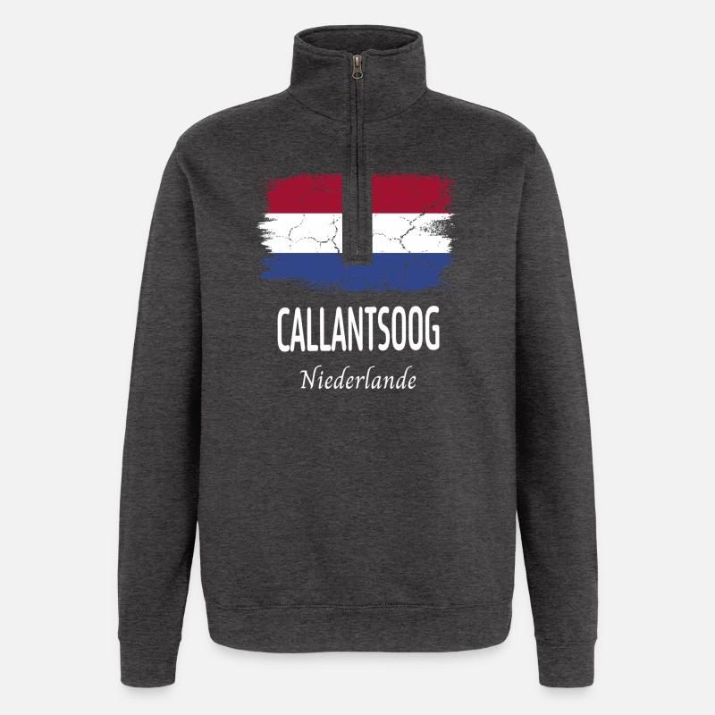 Callantsoog - Quarter-Zip Sweatshirt - charcoal grey