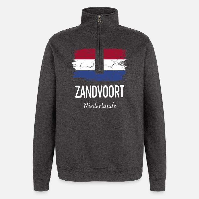 Zandvoort - Quarter-Zip Sweatshirt - charcoal grey