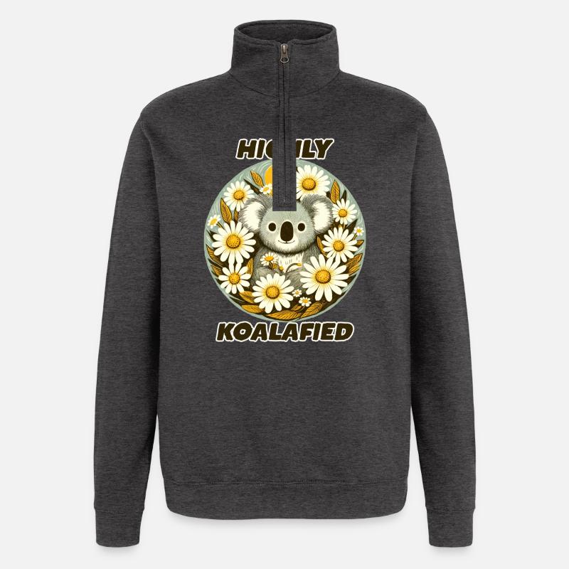 Stark koalafizierter Daisy Koala - Quarter-Zip-Sweatshirt - Anthrazit