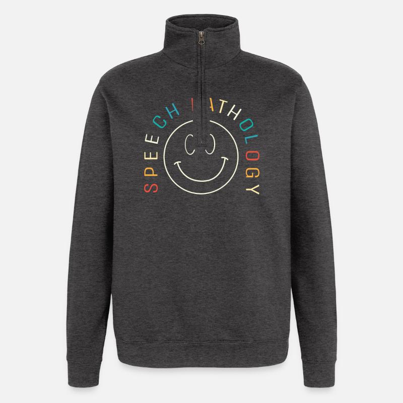 SLP Logopäde Sprachpathologe - Quarter-Zip-Sweatshirt - Anthrazit